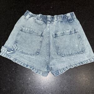 UEC WILD FABLE SUPER HIGH RISE DENIM BLUE JEAN UTILITY 100% COTTON ACID WASH 4